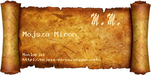 Mojsza Miron névjegykártya